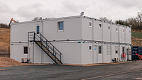 Double Stacked Modular Buildings on site